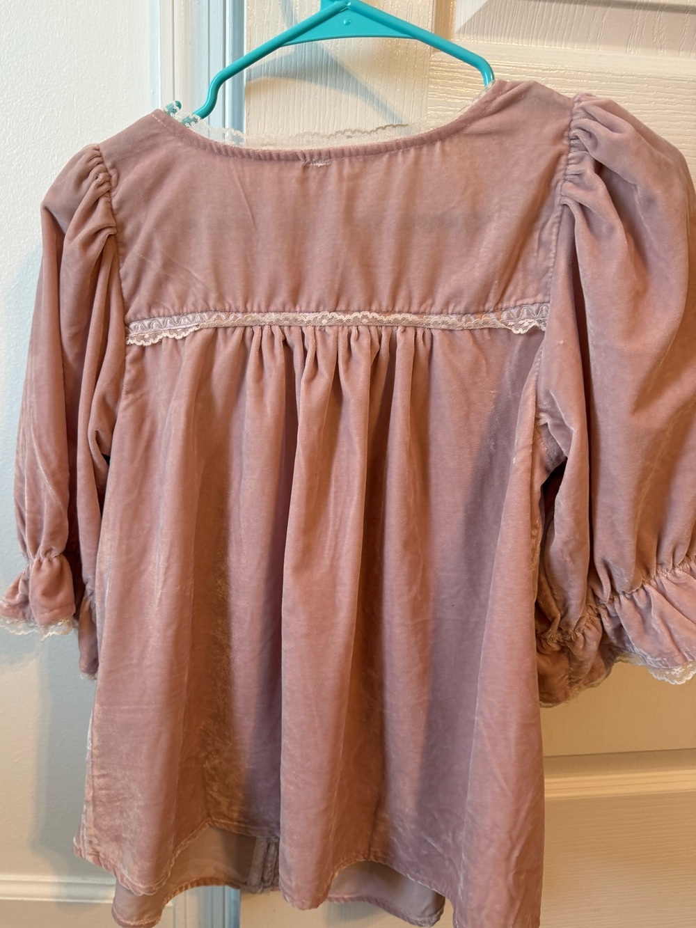 Free people Sz small nwt pink velvety blouse - Picture 6 of 7